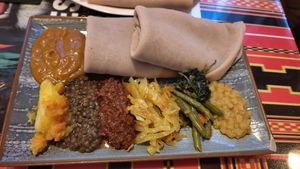 Vegan Plate at Cafe Lalibela in Vienna