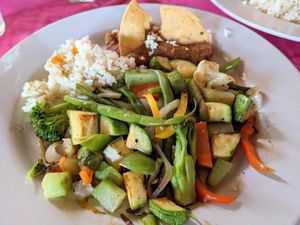 Vegan fajitas at El Caballero in Cabo Pulmo