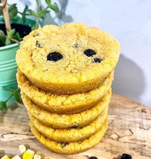 Blueberry Cornbread Cookie (vegan)  at Sugar+Fire Baking Co in Narberth