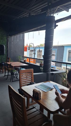 Tienen una linda terraza at El Taco Loco Vegano in San Andres Cholula