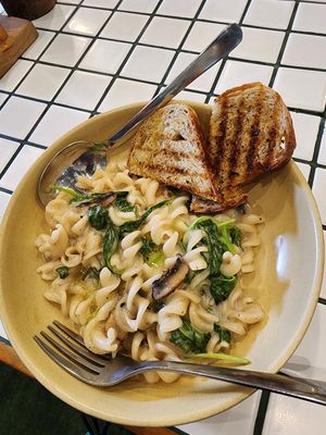 Truffle pasta at Burgreens Bintaro in Tangerang