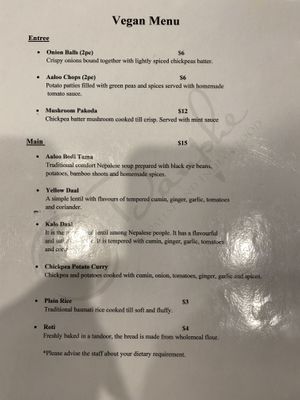 As of 27/3/22  at Danphe Nepalese and Indian Food in Hobart