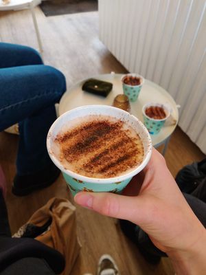Pippi Långstrump with chocolate at Kafferiet in Copenhagen
