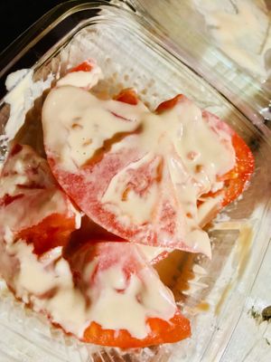 TOMATO SALAD at Hanan Shawarma Jerusalim in Belgrade