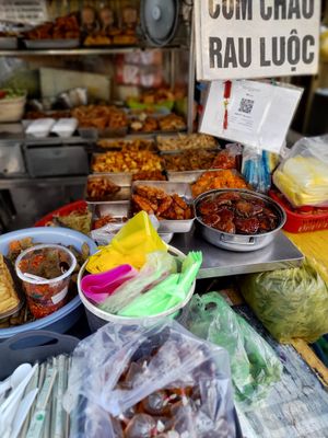 Street food at Dieu Hanh Com Chay in Ho Chi Minh City
