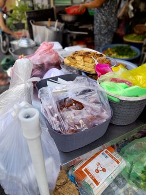 Food. All vegan at Dieu Hanh Com Chay in Ho Chi Minh City