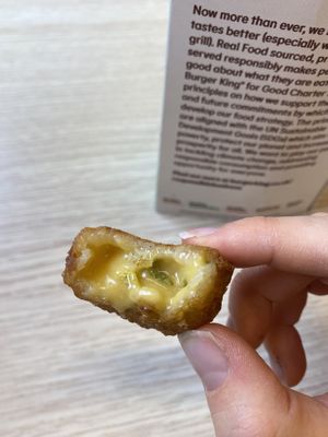 chilli cheese bites  at Burger King in London