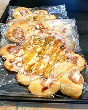 vegan sausage bread at Steel Yard in Seoul