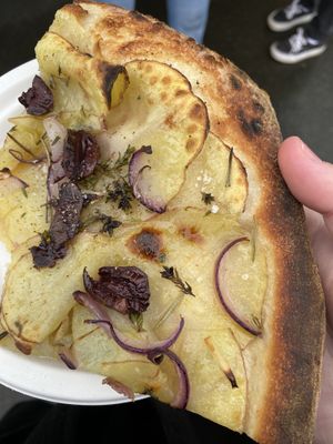 Pizza Bianca (now $6 for a quarter pizza)   at Slice of Heaven in Dunedin