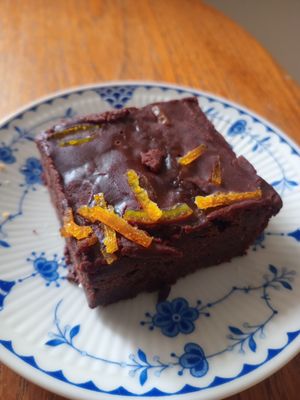 Orange Brownie at The Shores in Plockton