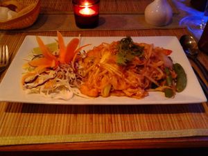 vegetable and tofu pad thai at Jasmine Thai Restaurant in Exeter
