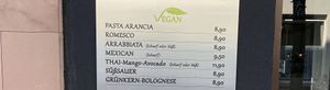 Karte mit veganen Optionen  at Olive Fulda in Fulda