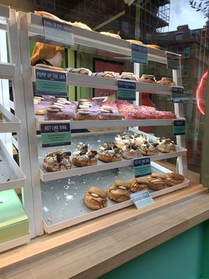 Vegan stand - yes, everything! at Doughnut Time - Leicester Square in London