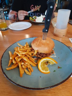 Jackfruit Burger at Bootshaus Biggesee in Olpe