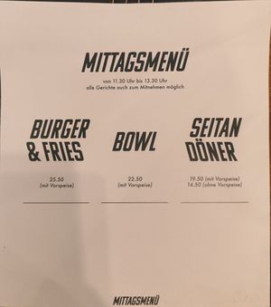 Lunch Menu at BAYTS in Luzern