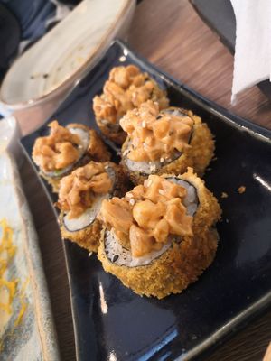 Crispy sushi at Asianica in Lima