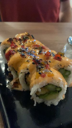 (My favorite sushi!)  at Asianica in Lima
