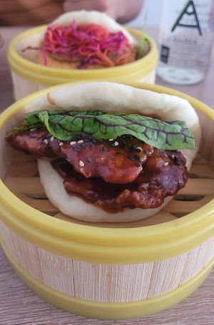 Bao bun with Seitan at Asianica in Lima