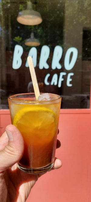 Cafe frío con limón at Barro Café in Buenos Aires