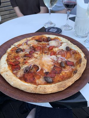 Vegan pizza  at Burdekin Hotel in Darlinghurst