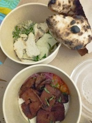 Plato de queso y proteína at Pianta in Bogota