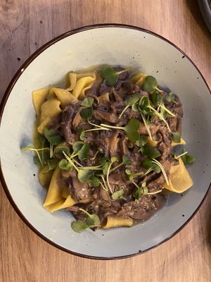 Mushroom pappardelle   at Pianta in Bogota
