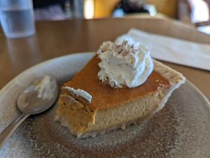 Second pumpkin pie at Cafe Mosaics in Edmonton