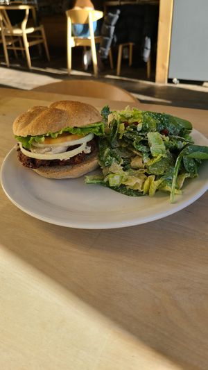 Can't remember which burger 😅 at Cafe Mosaics in Edmonton