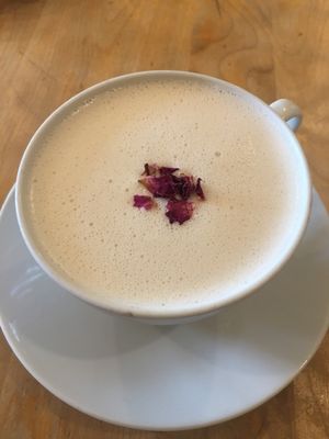 Peppermint Cashmere Latte  at Cafe Mosaics in Edmonton