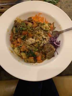 Pictures don’t do it justice but unreal curry  at Cafe Mosaics in Edmonton