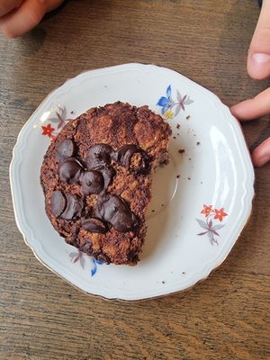 Vegan chocolate cookie at Spread The Moon in Brussels