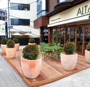 exterior patio at Alt.a in Seoul