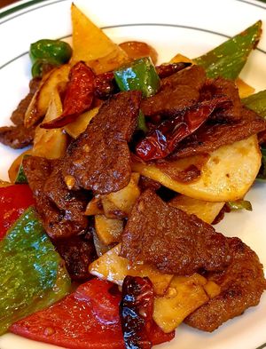 stir fried vegan meat at Alt.a in Seoul