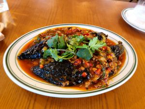 Spicy eggplant at Alt.a in Seoul