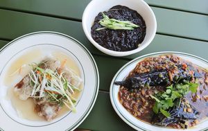 veganized sweet&sour pork, Jjajangmyeon, eggplant at Alt.a in Seoul