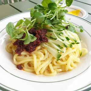 mara spicy noodles... cold and spicy at Alt.a in Seoul