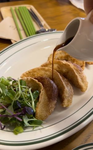 Kimchi dumplings  at Alt.a in Seoul