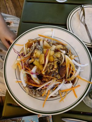 Stirfried meat in sweet and sour sauce at Alt.a in Seoul