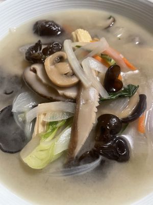 White soup with mushrooms  at Alt.a in Seoul