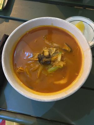 Jjamppong with rice on the side  at Alt.a in Seoul