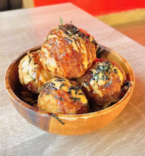 Atom Balls (crispy rice ball w/ spicy tuna & eel sauce) ✨delicious   at The Plant Lab in Los Angeles