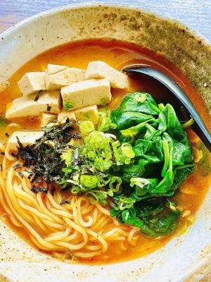 Spicy Miso Ramen w/ tofu #Veganuary at The Plant Lab in Los Angeles