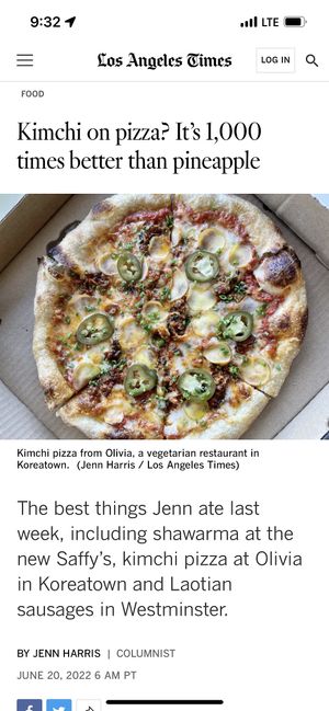 Crowd’s  favorite   at Olivia Restaurant in Los Angeles