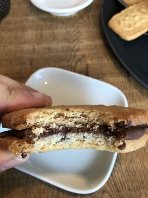 cookie sandwich   at Chocolate Company Café in Hilversum