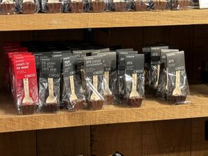 The vegan one, the 0% dairy and the 72% and 80% are all vegan   at Chocolate Company Cafe in Amsterdam