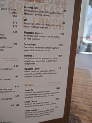 Vegan hummus sandwich & avocado salad at Chocolate Company Cafe - Oude Binnenweg in Rotterdam