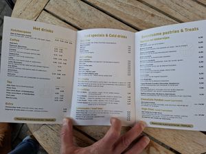 Menu at Chocolatte in Leuven