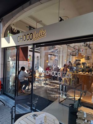 Outside at Chocolatte in Leuven