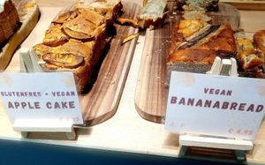 2/3 vegan options , Banana bread at My Mom's in Salzburg