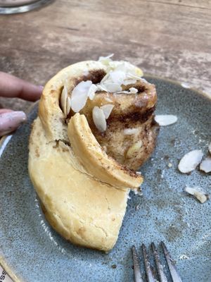 Half eaten cinnamon roll    at My Mom's in Salzburg